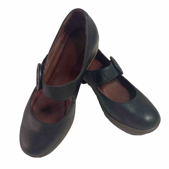 Dansko Dark Leather Mary Jane Loafers - Picture 2 of 15